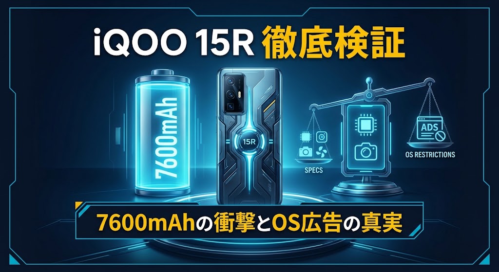 iQOO 15Rは買いか？7600mAhとOS広告の罠を徹底比較