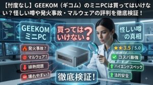 GEEKOM（ギコム）のミニPCは買ってはいけない？怪しい噂や発火事故・マルウェアの評判を徹底検証！