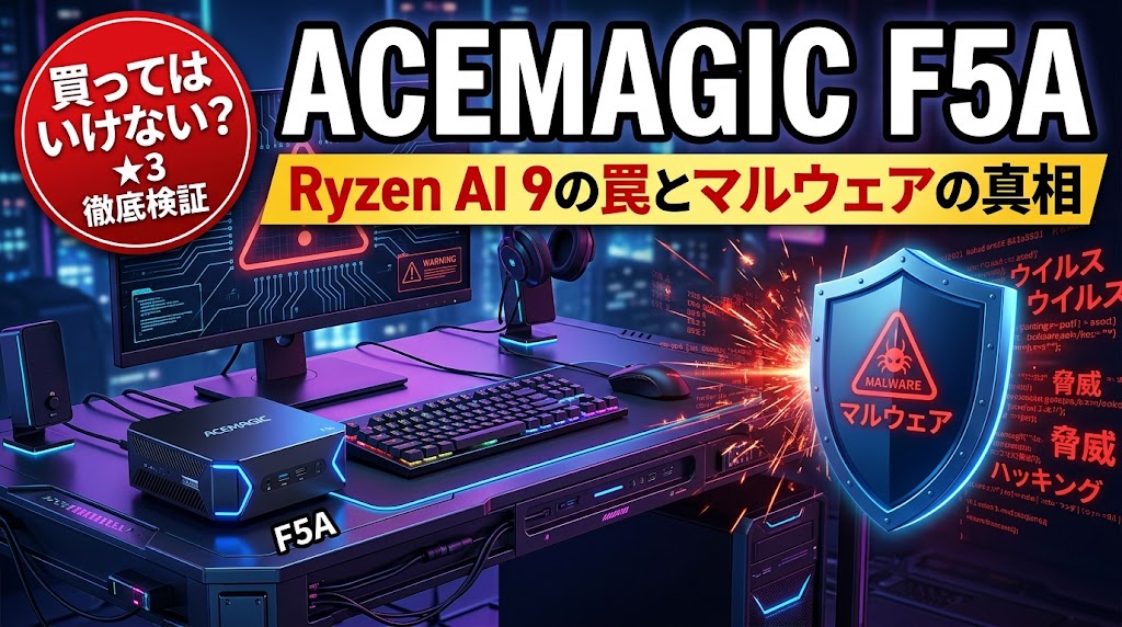 ACEMAGIC F5AミニPCの落とし穴とセキュリティ・排熱リスクを検証するアイキャッチ画像