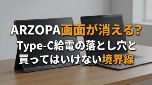 ARZOPAモバイルモニターの給電トラブルと買ってはいけない境界線を検証するアイキャッチ画像