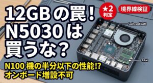 NiPoGiミニPC Intel N5030搭載機の分解・構造検証とIntel N100搭載機との性能比較イメージ