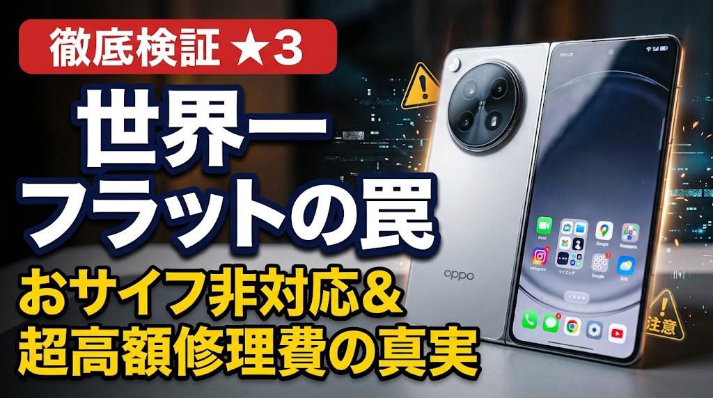 OPPO Find N6の折りたたみ大画面と購入前に知るべき注意点の徹底検証イメージ