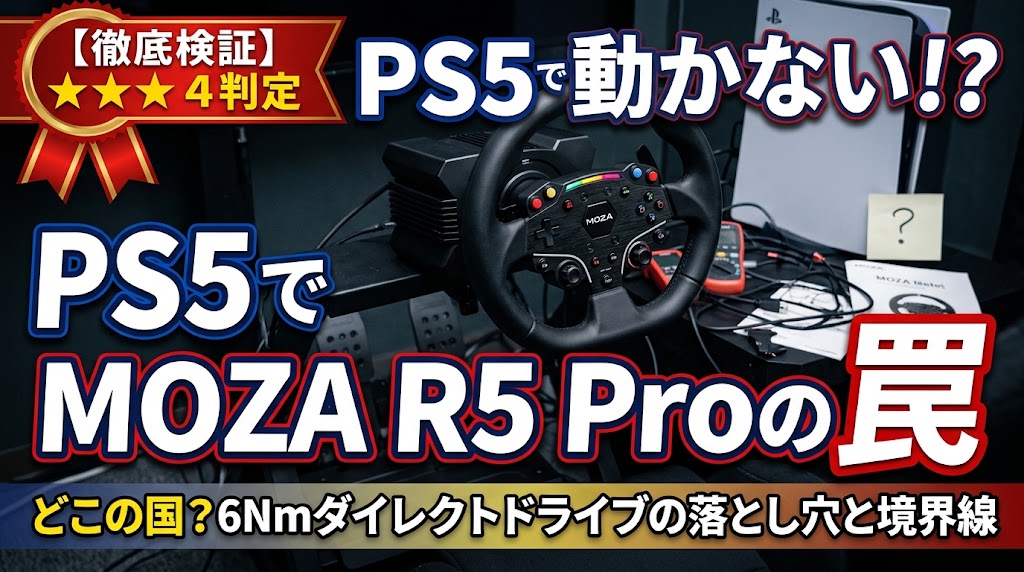 Proダイレクトドライブレーシングホイールとペダルセットの検証アイキャッチ画像