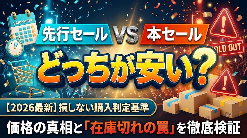 Amazonプライム感謝祭の先行セールと本セールの違い・購入判定を解説したアイキャッチ画像