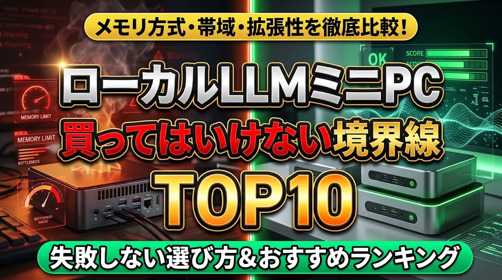 ローカルLLMミニPC買ってはいけない境界線！おすすめTOP10厳選