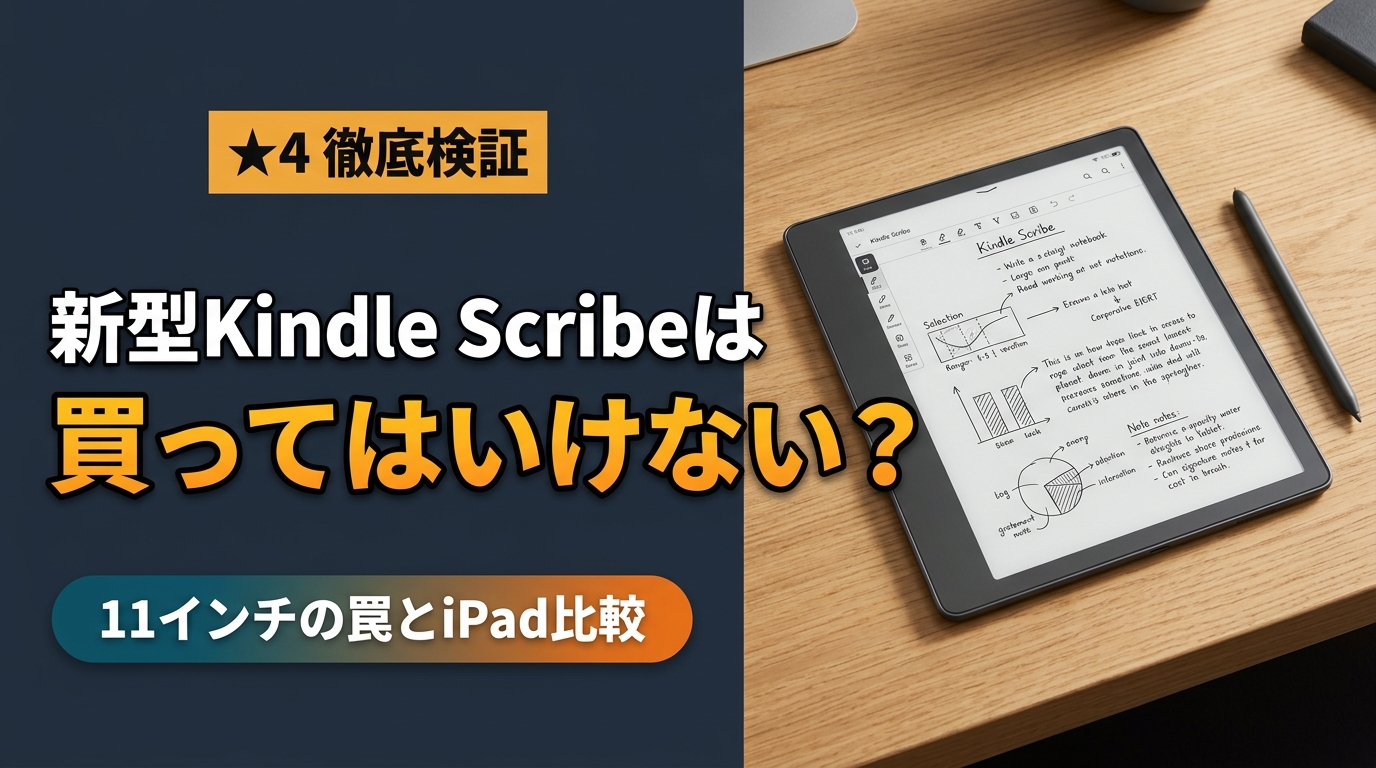 Kindle Scribe買ってはいけない？11インチ後悔とPDFの罠