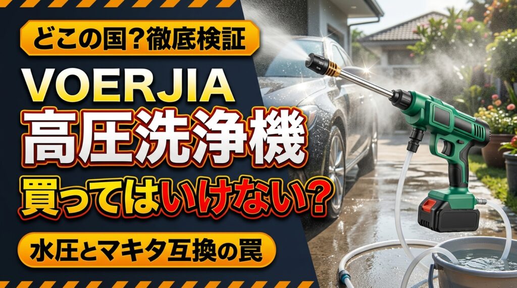 VOERJIAはどこの国？高圧洗浄機の買ってはいけない境界線を検証